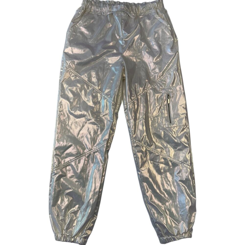 Iridescent Parachute Pants Pearl Rave Festival Y2K Cyber Girl’s XL (Women’s XS) - Picture 15 of 16
